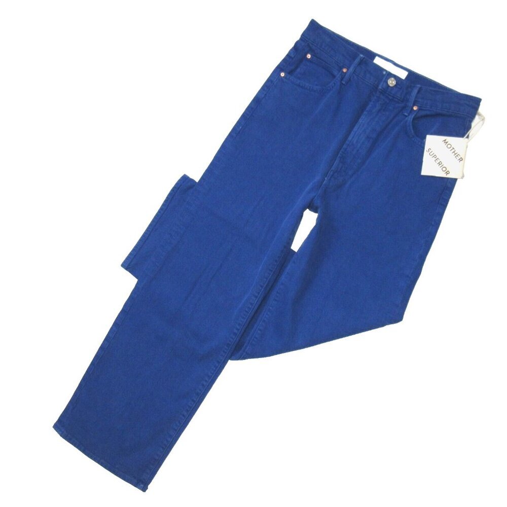 NWT Mother Superior High Waisted Tunnel Vision Ankle in Ultramarine Jeans 27